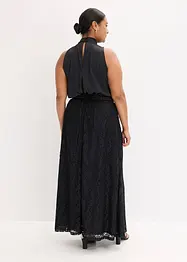 Maxikjole med blondeskjørt, bonprix