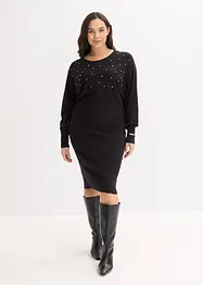 Strikket kjole i myk viskosemiks, bonprix