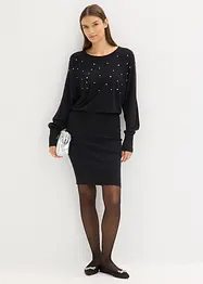 Strikket kjole i myk viskosemiks, bonprix