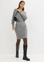 Strikket kjole i myk viskosemiks, bonprix