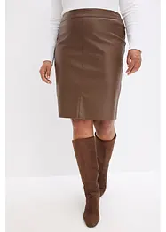 Trendy blyantskjørt i imitert skinn, bonprix