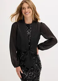 Bolero i lett tyll med knyting, bonprix