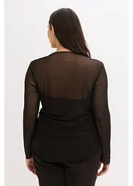 Langermet topp med fin mesh, bonprix