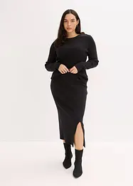 Finstrikket skjørt av myk viskosemiks, bonprix