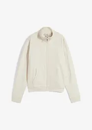 Sweatshirt i 100% økologisk bomull med glidelås, bonprix