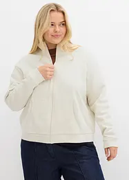 Sweatshirt i 100% økologisk bomull med glidelås, bonprix