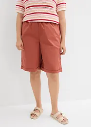 Bermudashorts i papertouch-materiale av bomullsmiks, bonprix