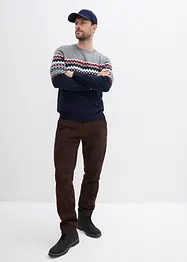 Genser med bomull og koftemønster, bonprix