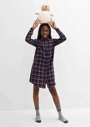 Nattskjorte av myk flanell med knappestolpe, bonprix