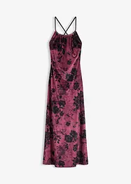 Maxikjole i glansfull fløyel, bonprix