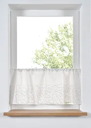 Kafégardin  med glanset broderi, bonprix