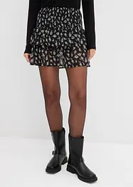 Volangskjørt i krinklet, strukturert materiale, bonprix