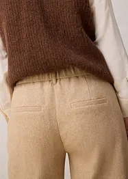 Bukse med ull og fiskebensmønster, bonprix