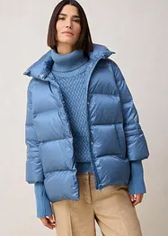 Dunjakke med resirkulert dun og ermer i strikket materiale, bonprix