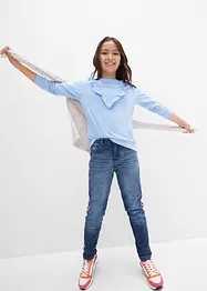 Termojeans med jerseyfôr, Mid Waist, bonprix