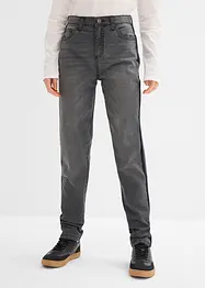 Termojeans med jerseyfôr, Mid Waist, bonprix