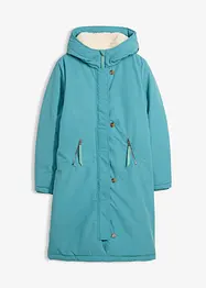 Vinterkåpe med pilefôr i hetten, bonprix