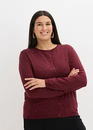 Cardigan med strass, bonprix