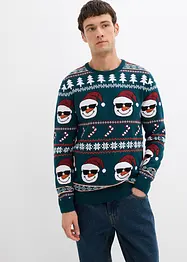 Genser med tradisjonelt mønster i resirkulert bomull, bonprix