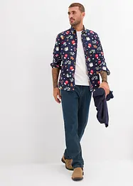 Langermet skjorte i 100% bomull med julemotiv, bonprix