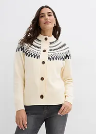 Cardigan med koftemønster, bonprix