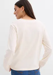 Langermet topp i 100% økologisk bomull, bonprix