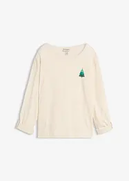 Langermet topp i 100% økologisk bomull, bonprix