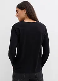 Langermet topp i 100% økologisk bomull, bonprix