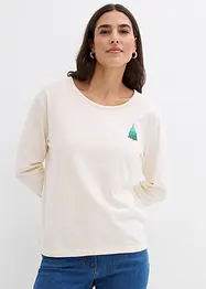 Langermet topp i 100% økologisk bomull, bonprix