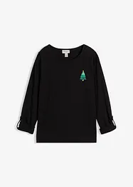 Langermet topp i 100% økologisk bomull, bonprix