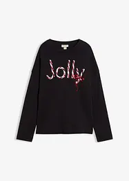 Langermet topp i 100% økologisk bomull, bonprix