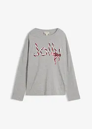 Langermet topp i 100% økologisk bomull, bonprix