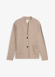 Cardigan i fin ribbestrikk, bonprix