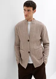 Cardigan i fin ribbestrikk, bonprix