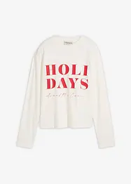 Langermet topp i økologisk bomull med elastan, bonprix