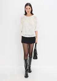 Bluse med strukturert blomstermønster, bonprix