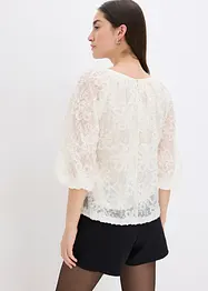Bluse med strukturert blomstermønster, bonprix