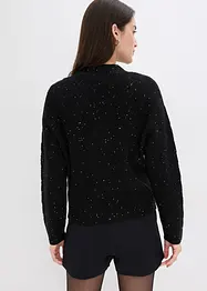 Cardigan med hullmønster, bonprix