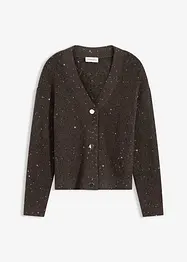 Cardigan med hullmønster, bonprix