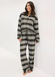 Vevet flanellpyjamas, bonprix