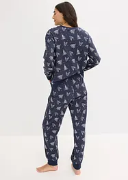 Pyjamas i 100% bomull med glitrende trykk, bonprix