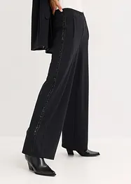 Pull on-bukse i Punto di Roma-materiale med strass, bonprix