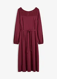 Kjole i Punto di Roma-materiale med blonder, bonprix