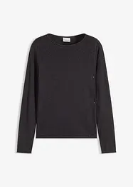 Finstrikket genser i lett viskosemiks, bonprix