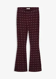 Bootcut-leggings i myk fløyel, bonprix