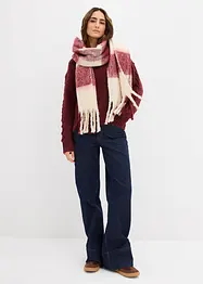 Boxy genser med flettemønster på ermene, bonprix