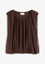 Ermeløs topp i fin mesh, bonprix