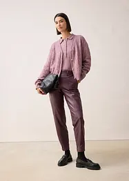 Cardigan med ull og hullmønster, bonprix