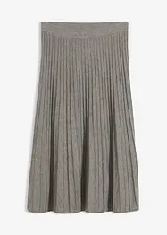 Strikket skjørt med merinoull, bonprix