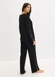 Pyjamas med fine, glitrende blonder, bonprix